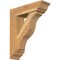 Ekena Millwork Funston Traditional Rough Sawn Bracket w/ Offset Brace, Western Red Cedar, 6"W x 20"D x 24"H BKT0604X20X24FST01RWR - alternate 1